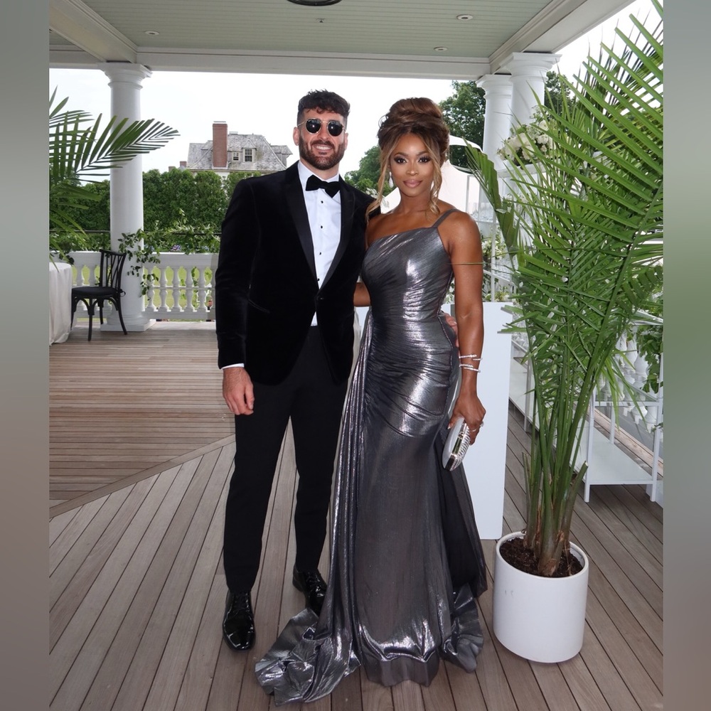 Size small metallic evening gown